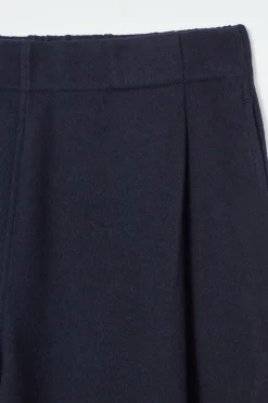 COS BOILED-WOOL BARREL-LEG PANTS-Women Pants