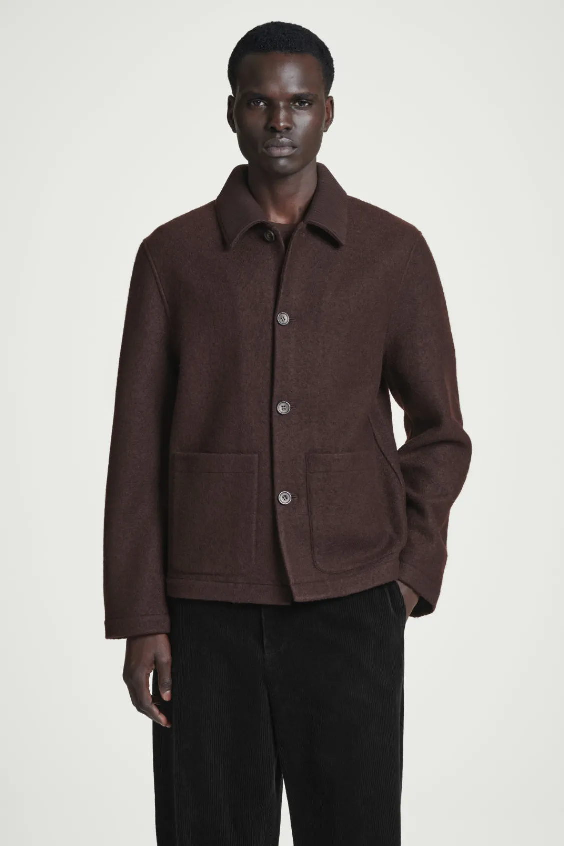 COS BOILED-WOOL CHORE JACKET- Coats & Jackets