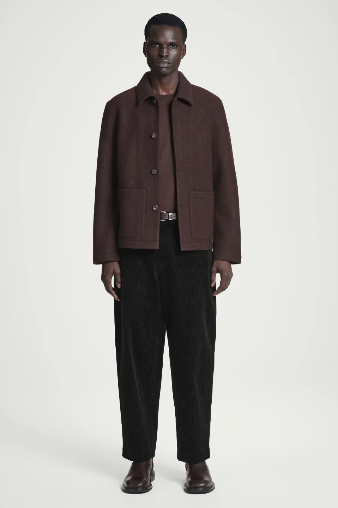 COS BOILED-WOOL CHORE JACKET- Coats & Jackets
