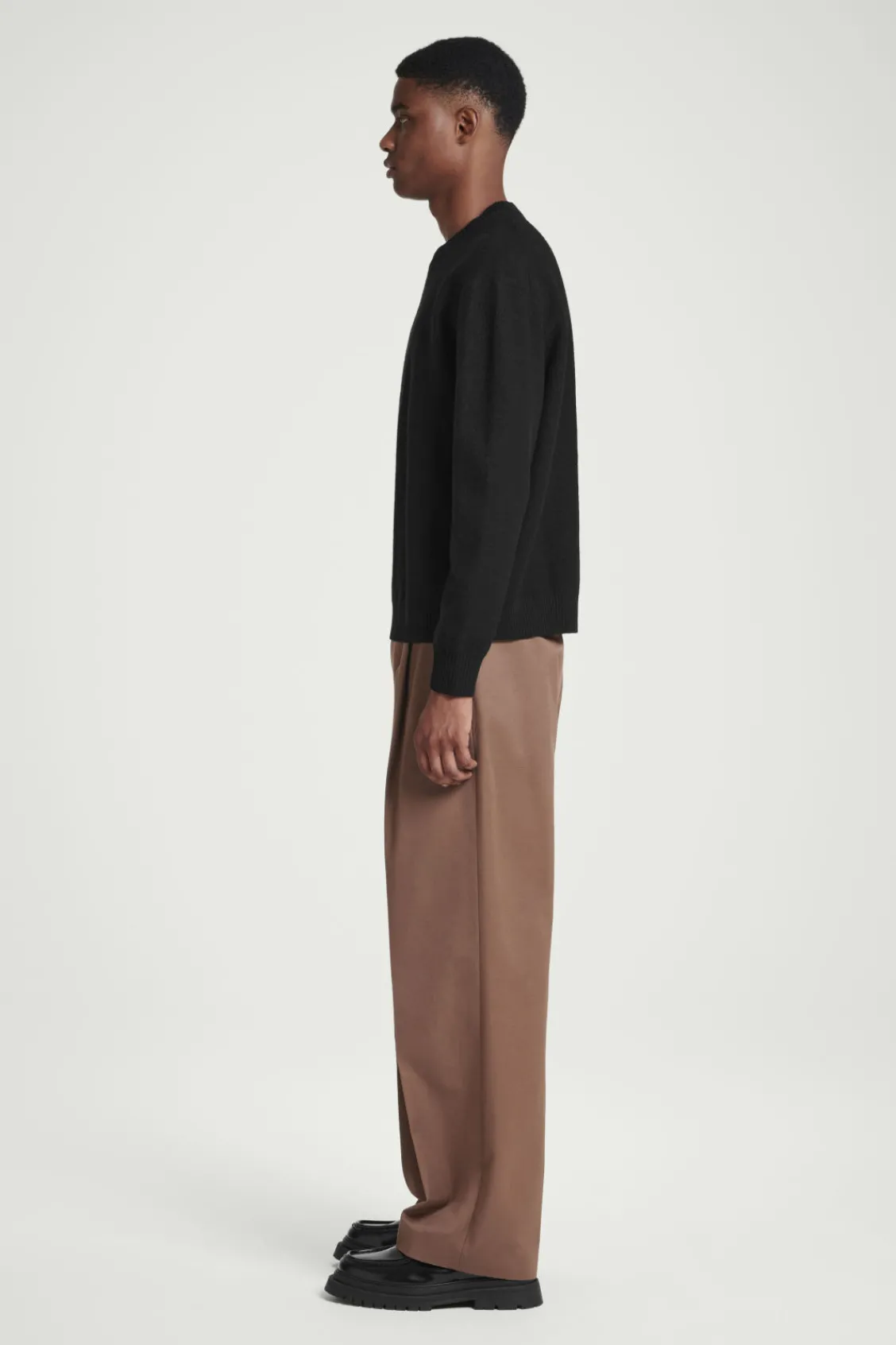 COS BOILED-WOOL CREW-NECK SWEATER- Sweaters & Cardigans