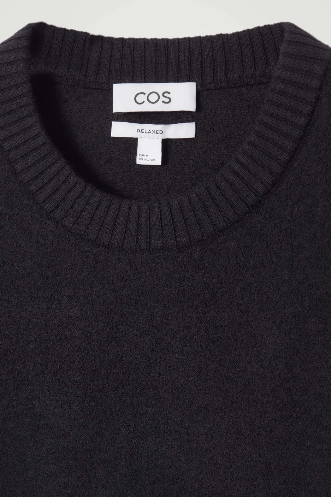 COS BOILED-WOOL CREW-NECK SWEATER- Sweaters & Cardigans