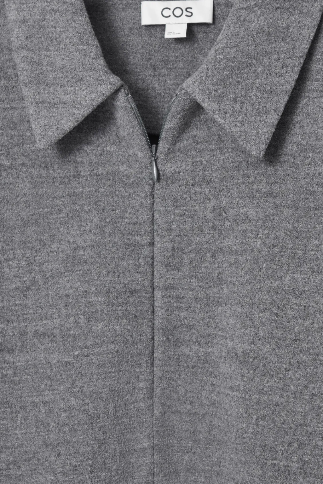 COS BOILED-WOOL ZIP-UP CARDIGAN-Women Sweaters & Cardigans