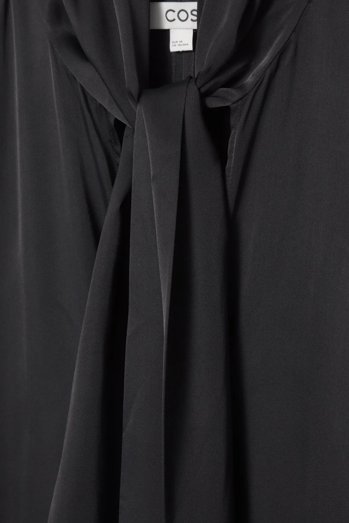 COS BOW-DETAIL ASYMMETRIC MIDI DRESS-Women Dresses & Jumpsuits