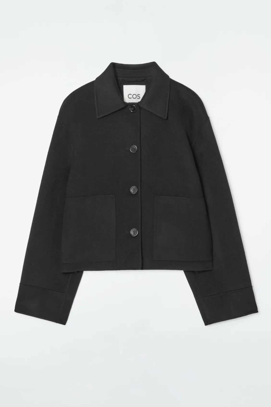 COS BOXY DOUBLE-FACED WOOL JACKET-Women Coats & Jackets