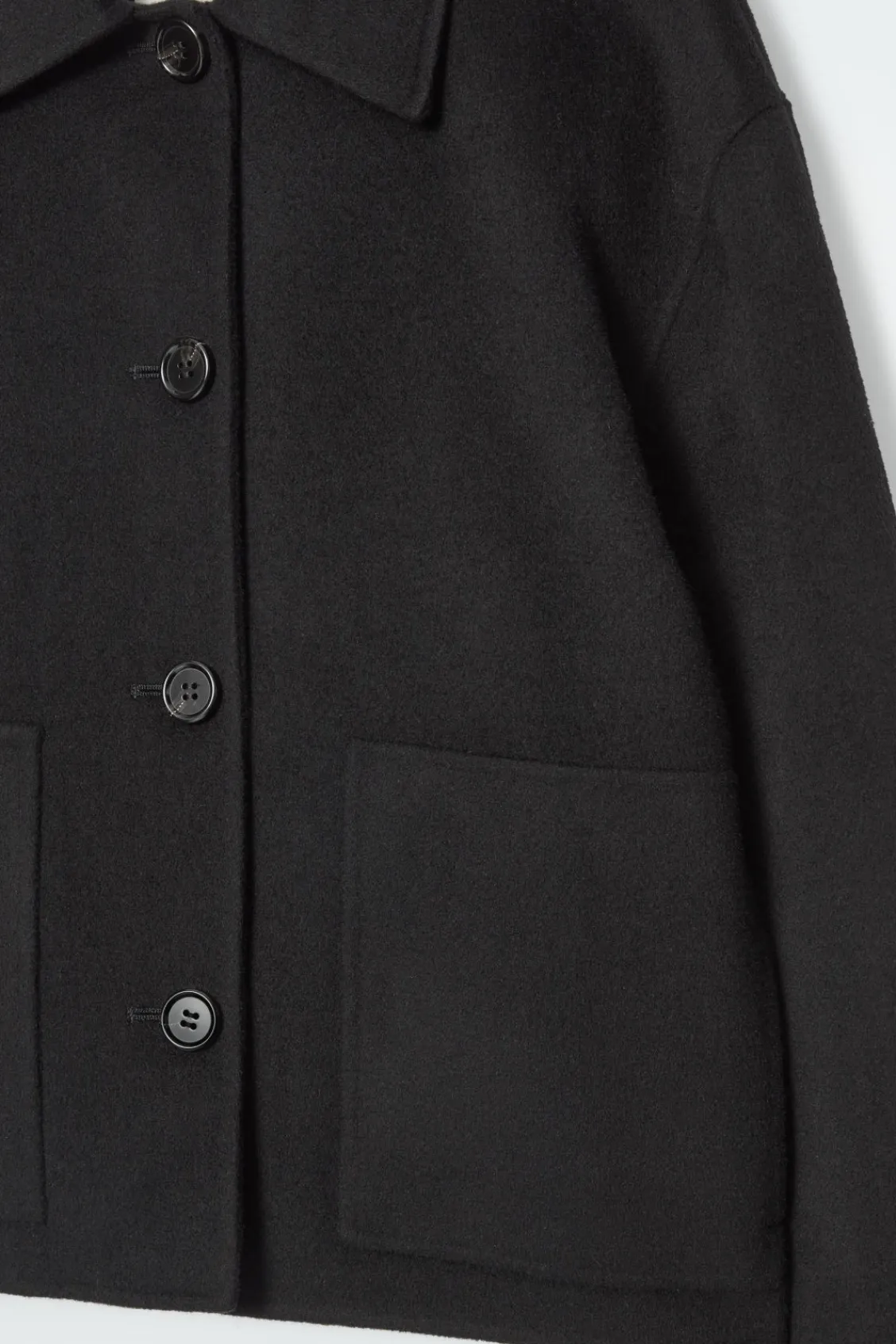 COS BOXY DOUBLE-FACED WOOL JACKET-Women Coats & Jackets