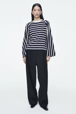COS BOXY LONG-SLEEVED T-SHIRT-Women Tops
