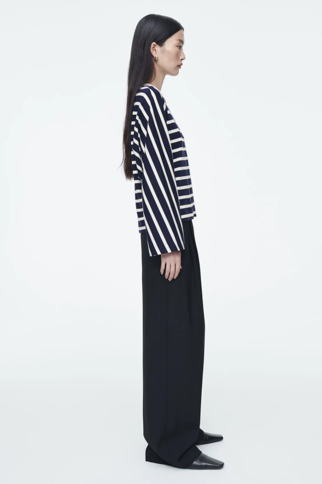 COS BOXY LONG-SLEEVED T-SHIRT-Women Tops