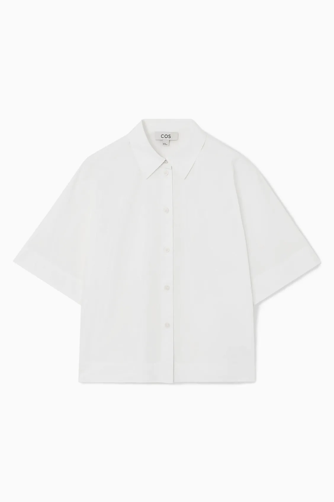 COS BOXY SHORT-SLEEVED POPLIN SHIRT-Women Shirts & Blouses | Tops