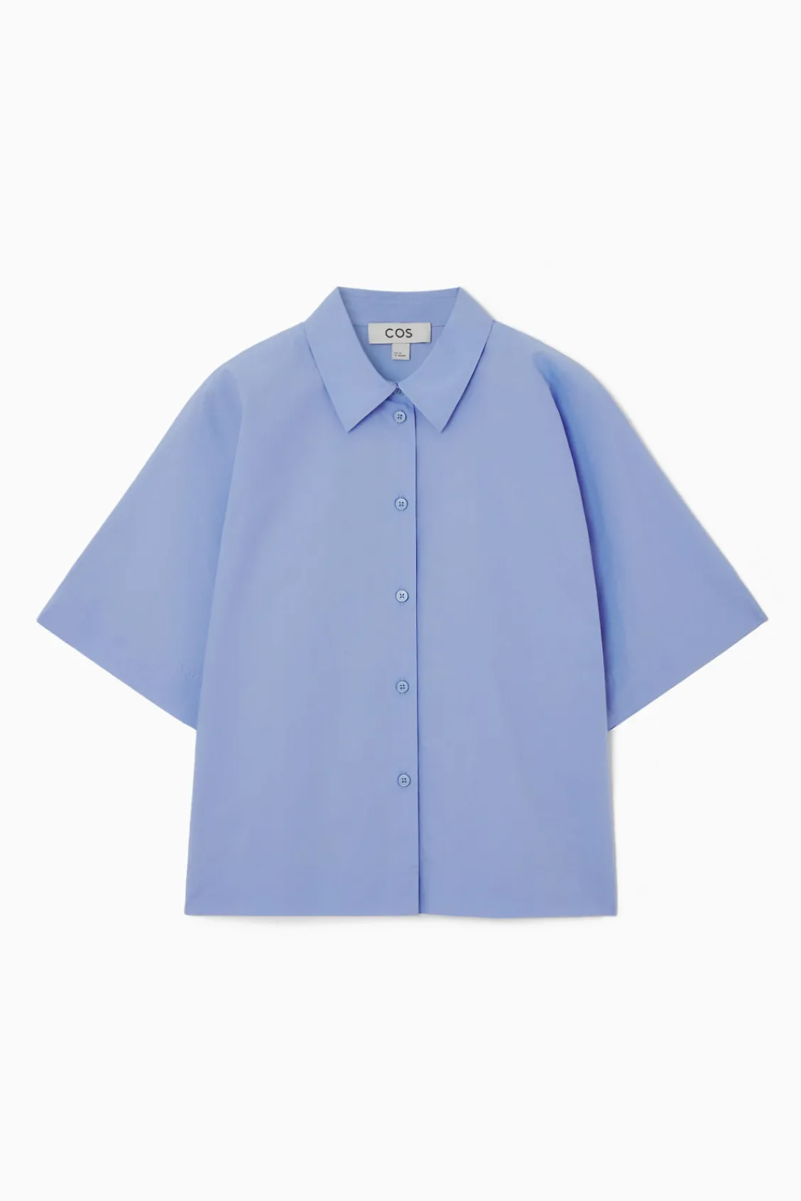 COS BOXY SHORT-SLEEVED POPLIN SHIRT-Women Shirts & Blouses | Tops
