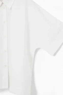COS BOXY SHORT-SLEEVED POPLIN SHIRT-Women Shirts & Blouses | Tops