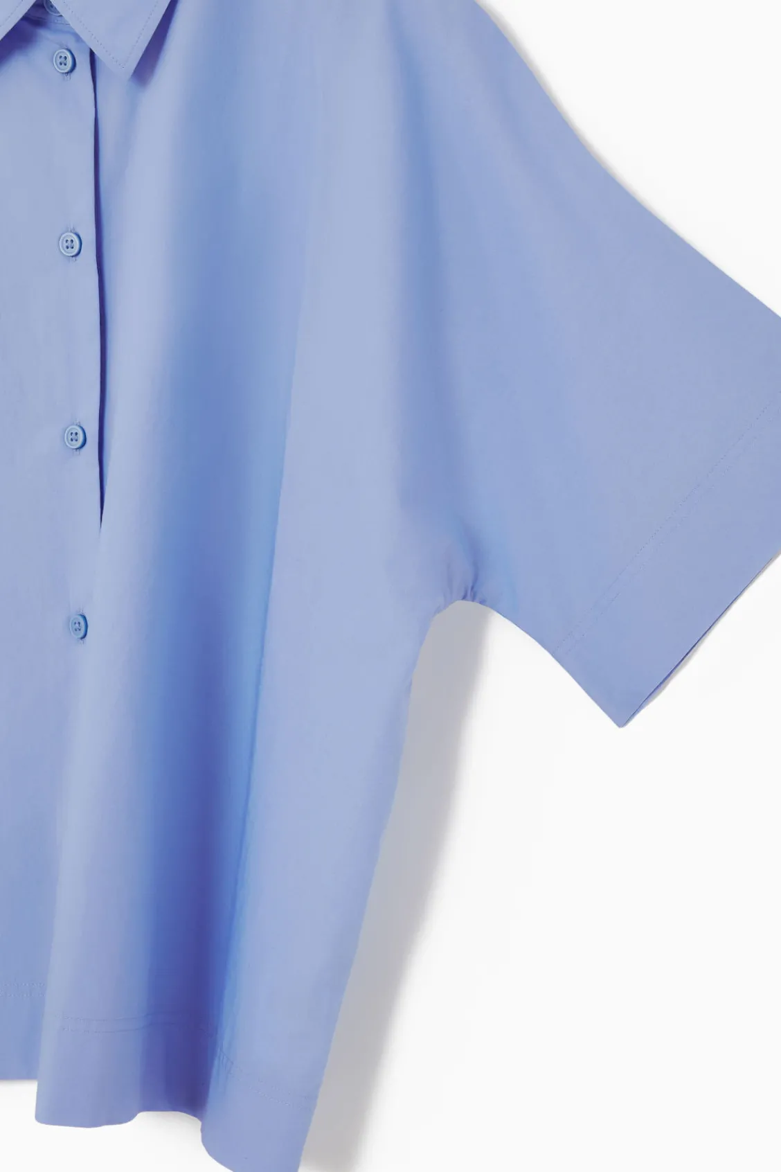 COS BOXY SHORT-SLEEVED POPLIN SHIRT-Women Shirts & Blouses | Tops