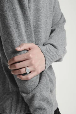 COS BRUSHED SIGNET RING- Jewelry