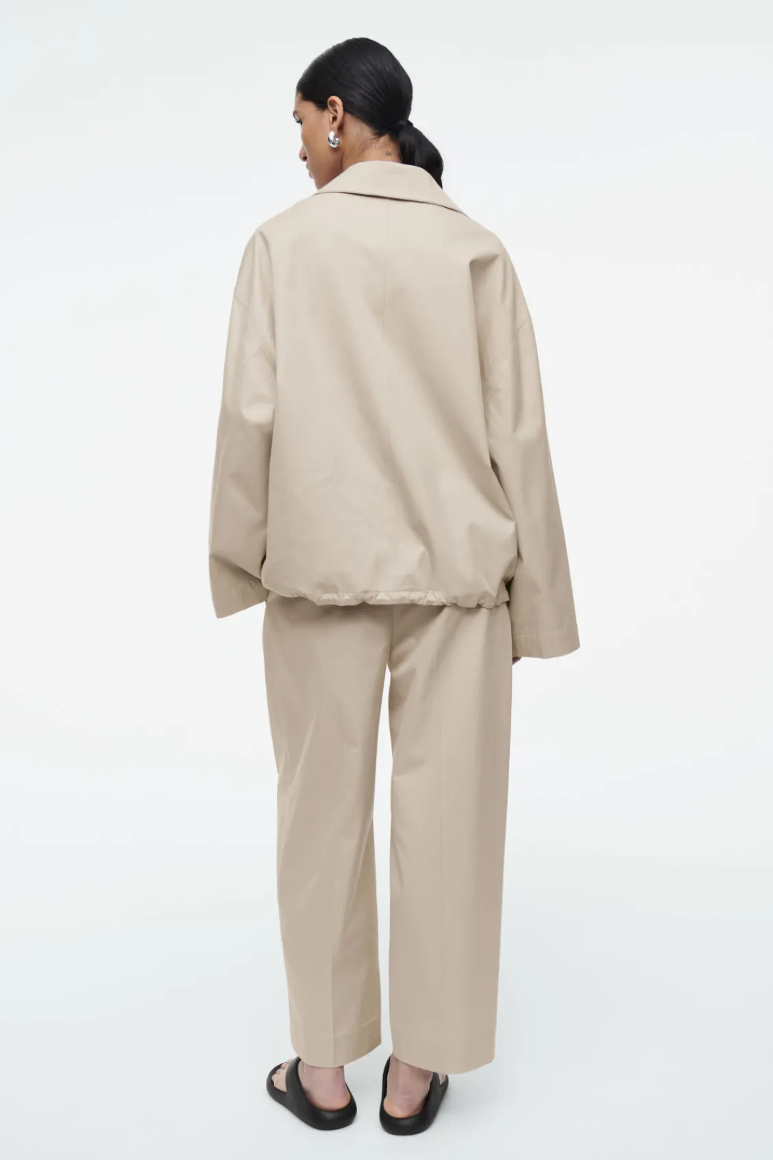COS BUBBLE-HEM COTTON JACKET-Women Coats & Jackets