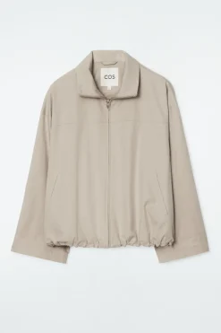 COS BUBBLE-HEM COTTON JACKET-Women Coats & Jackets