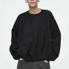 COS BUBBLE-HEM SWEATSHIRT-Women Tops