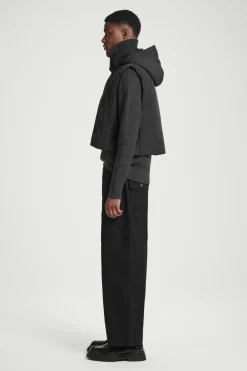 COS BUCKLED-SIDE PADDED HOODED VEST- Hats & Scarves | Coats & Jackets