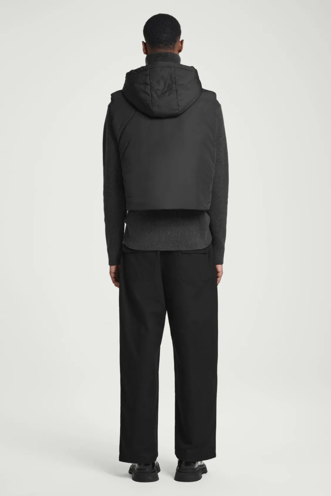 COS BUCKLED-SIDE PADDED HOODED VEST- Hats & Scarves | Coats & Jackets