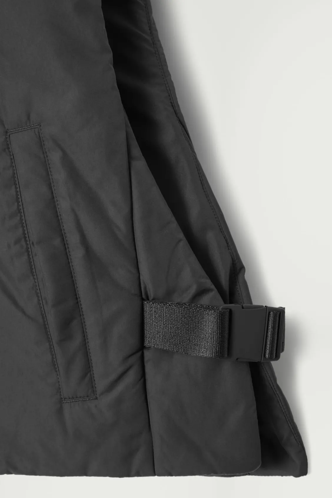 COS BUCKLED-SIDE PADDED HOODED VEST- Hats & Scarves | Coats & Jackets