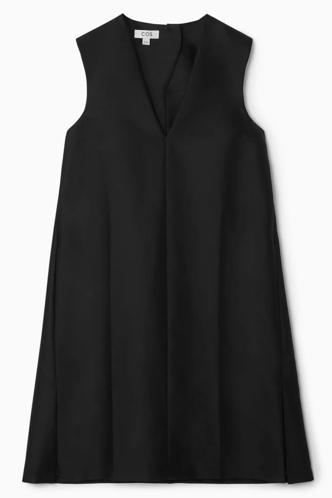 COS BUTTON-DETAIL WOOL-BLEND DRESS-Women Dresses & Jumpsuits