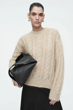 COS CABLE-KNIT MOHAIR SWEATER-Women Sweaters & Cardigans
