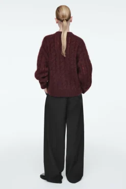COS CABLE-KNIT MOHAIR SWEATER-Women Sweaters & Cardigans