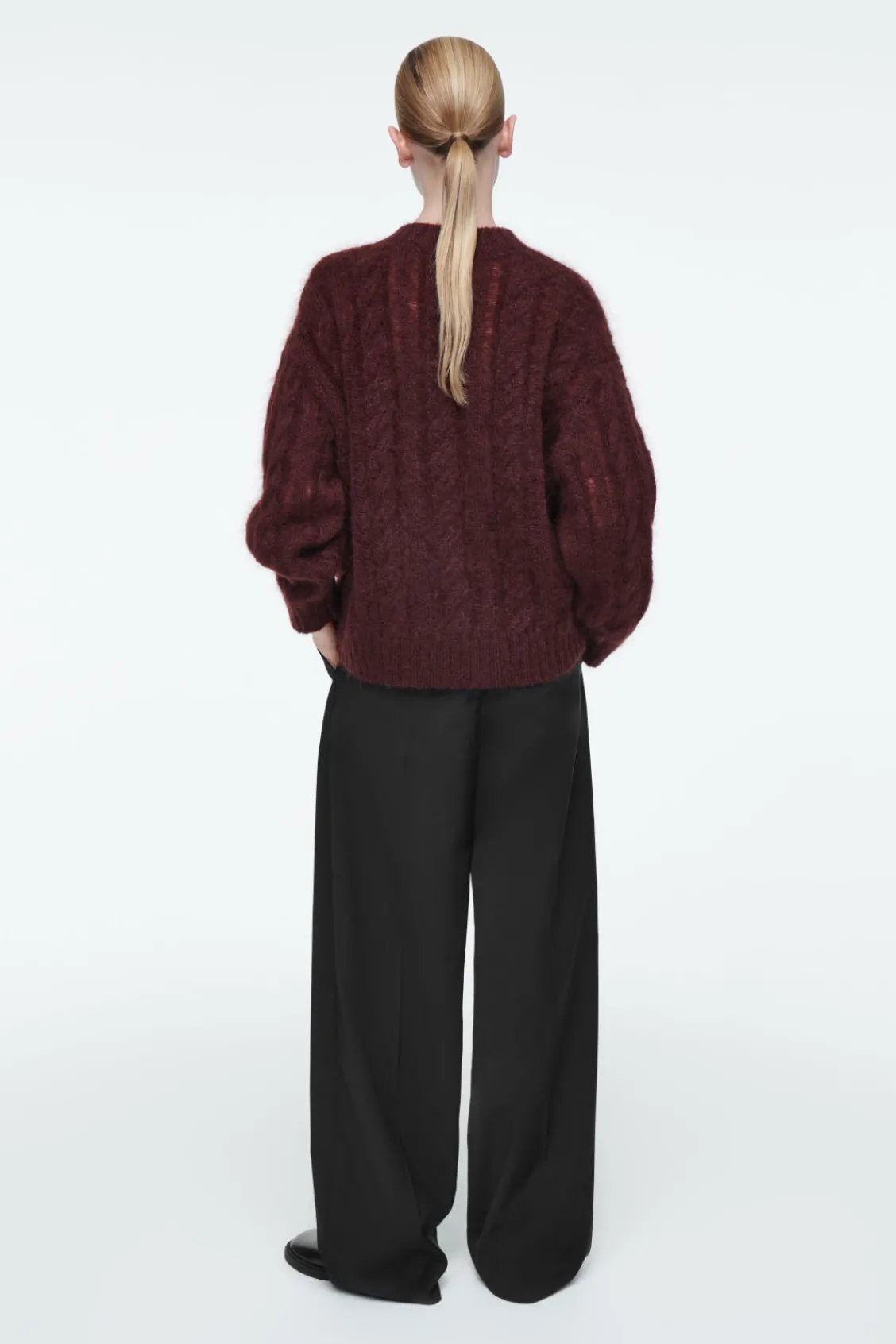 COS CABLE-KNIT MOHAIR SWEATER-Women Sweaters & Cardigans