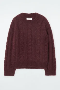 COS CABLE-KNIT MOHAIR SWEATER-Women Sweaters & Cardigans