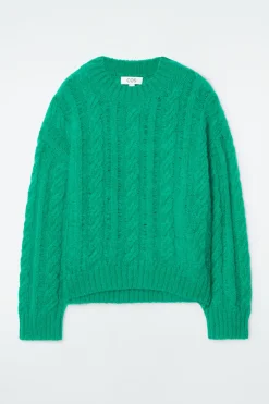COS CABLE-KNIT MOHAIR SWEATER-Women Sweaters & Cardigans