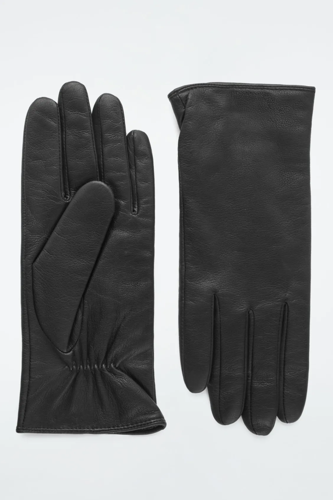 COS CASHMERE-LINED LEATHER GLOVES-Women Hats & Scarves | Cashmere