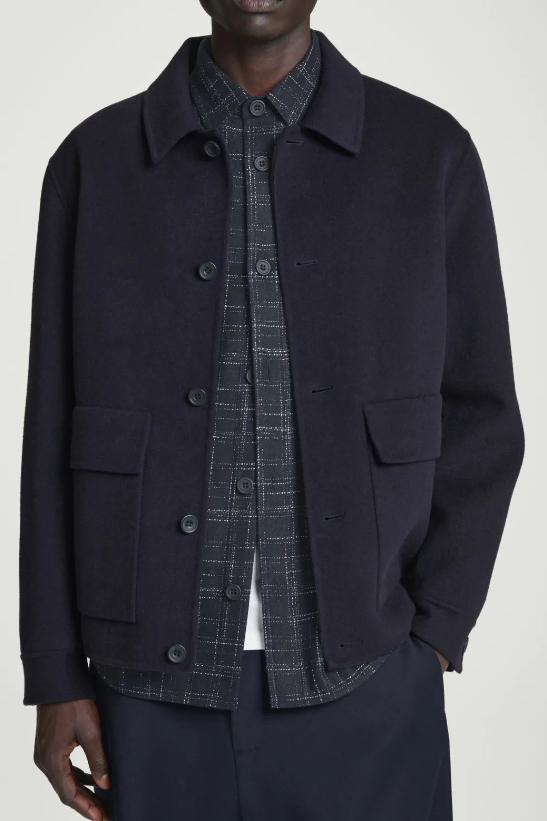 COS CHECKED WOOL OVERSHIRT- Shirts