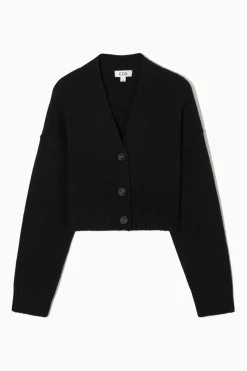 COS CHUNKY CROPPED CASHMERE-BLEND CARDIGAN-Women Cashmere | Sweaters & Cardigans