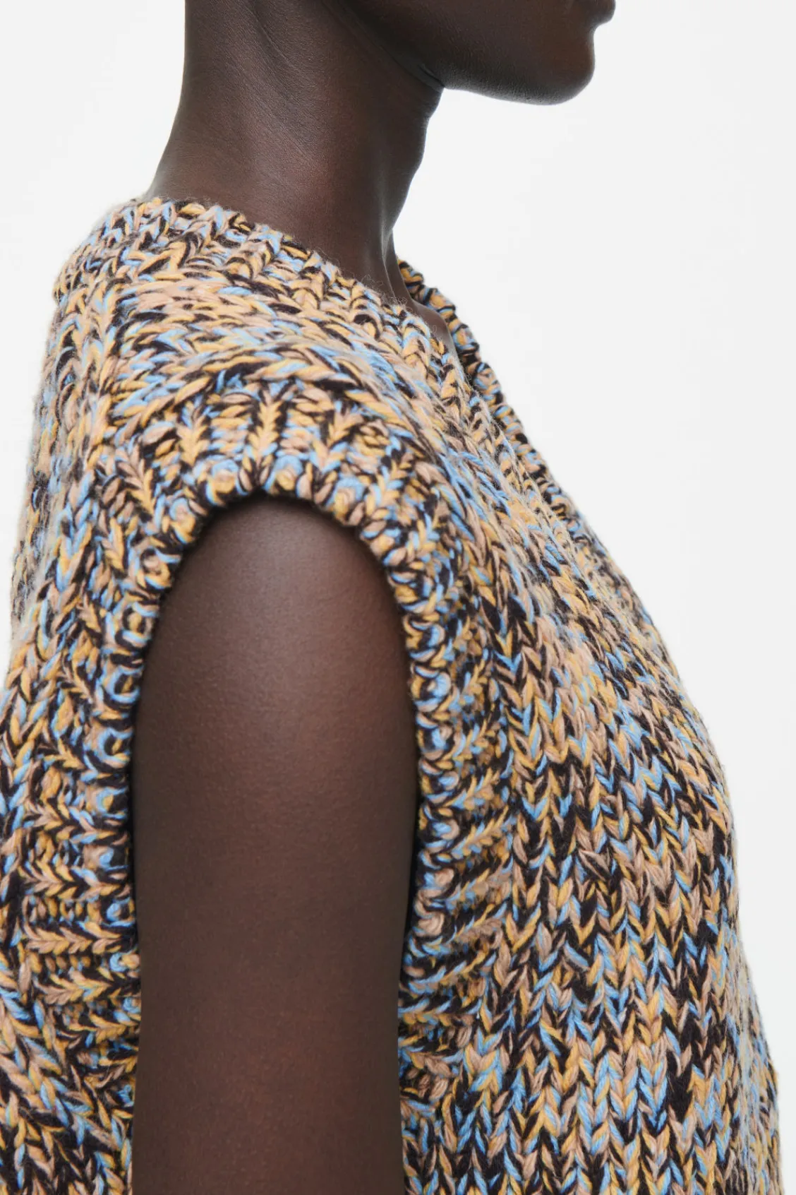 COS CHUNKY HAND-KNIT WOOL VEST-Women Tops | Sweaters & Cardigans