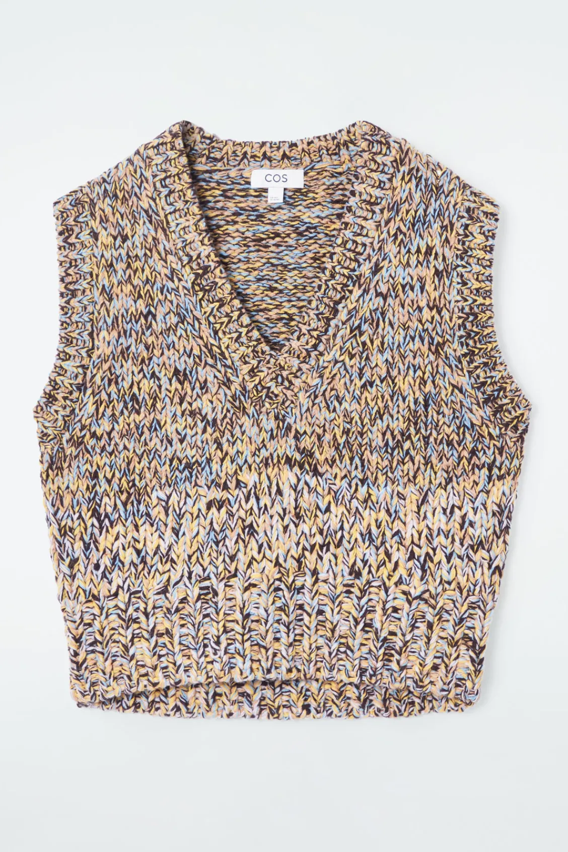 COS CHUNKY HAND-KNIT WOOL VEST-Women Tops | Sweaters & Cardigans