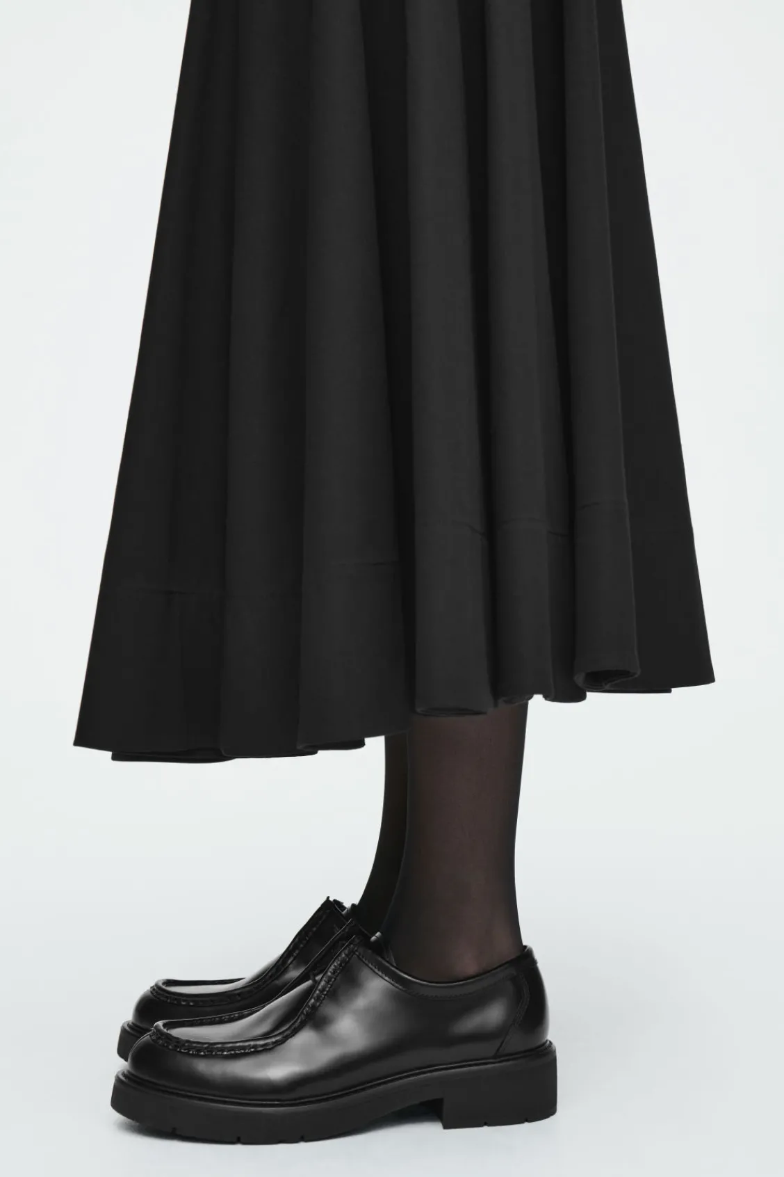 COS CHUNKY LEATHER LACE-UP SHOES-Women Shoes