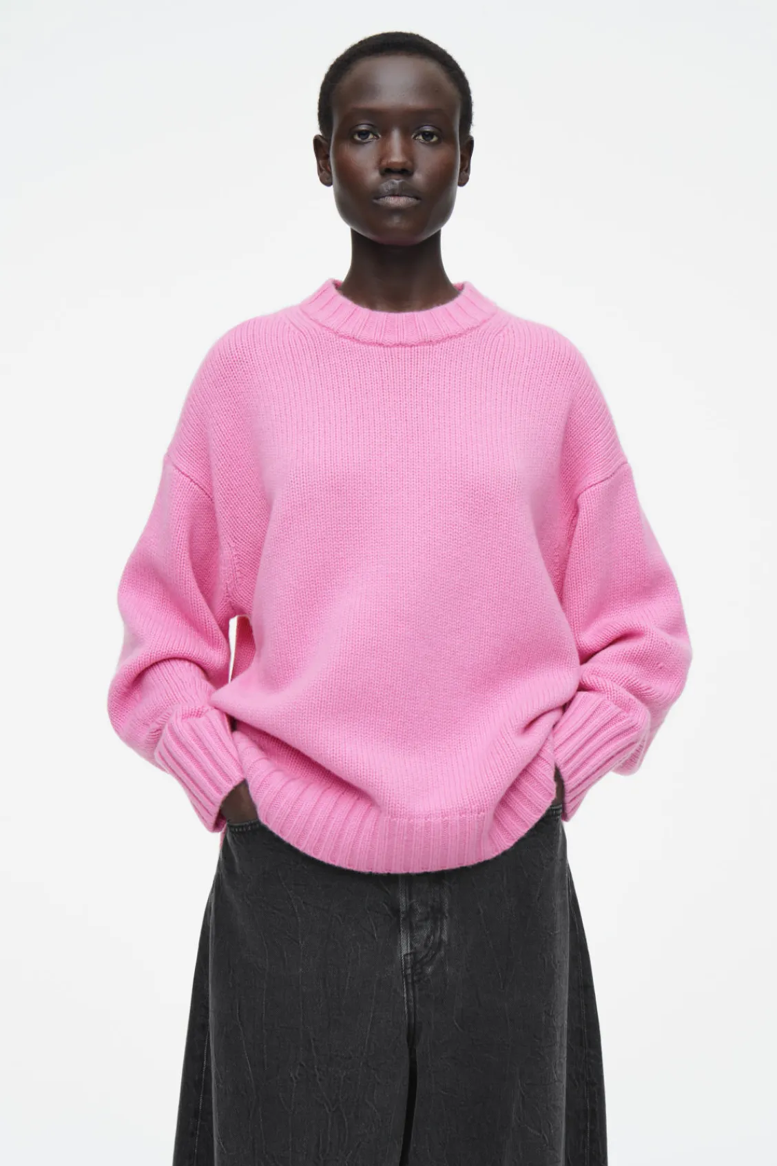 COS CHUNKY PURE CASHMERE CREW-NECK SWEATER-Women Cashmere | Sweaters & Cardigans