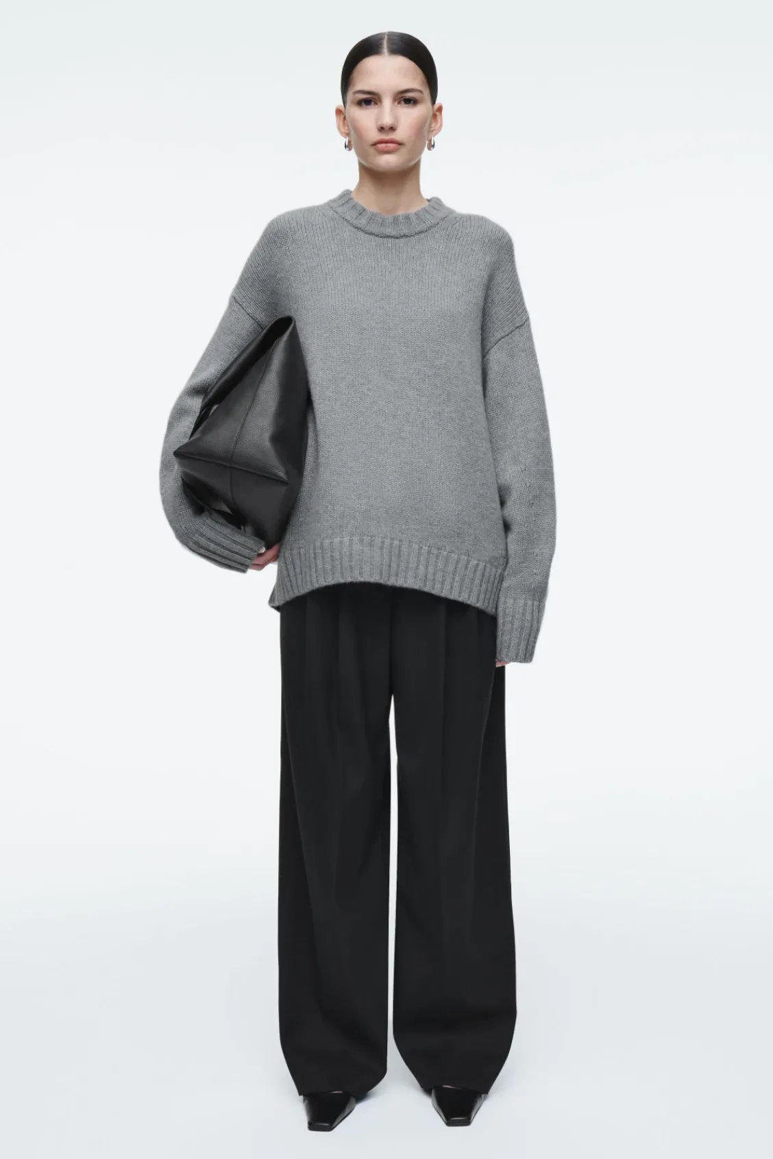 COS CHUNKY PURE CASHMERE CREW-NECK SWEATER-Women Cashmere | Sweaters & Cardigans