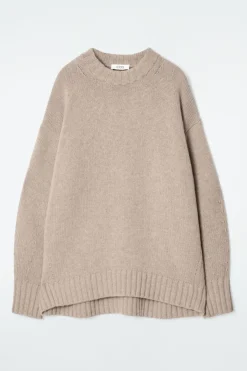 COS CHUNKY PURE CASHMERE CREW-NECK SWEATER-Women Sweaters & Cardigans | Cashmere