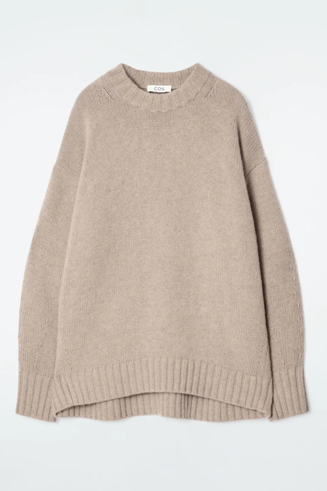 COS CHUNKY PURE CASHMERE CREW-NECK SWEATER-Women Sweaters & Cardigans | Cashmere
