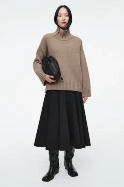 COS CHUNKY PURE CASHMERE TURTLENECK SWEATER-Women Cashmere | Sweaters & Cardigans