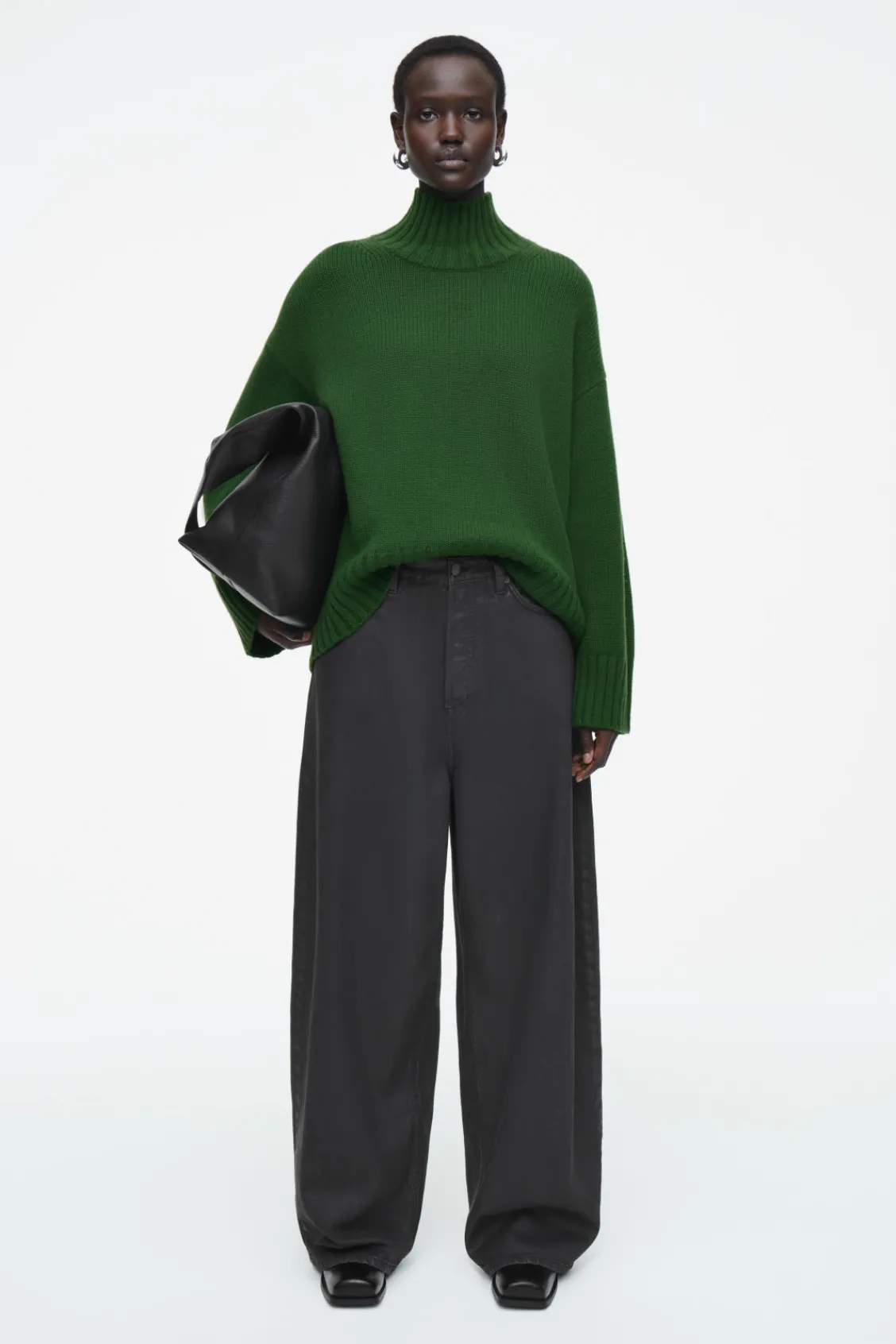 COS CHUNKY PURE CASHMERE TURTLENECK SWEATER-Women Cashmere | Sweaters & Cardigans