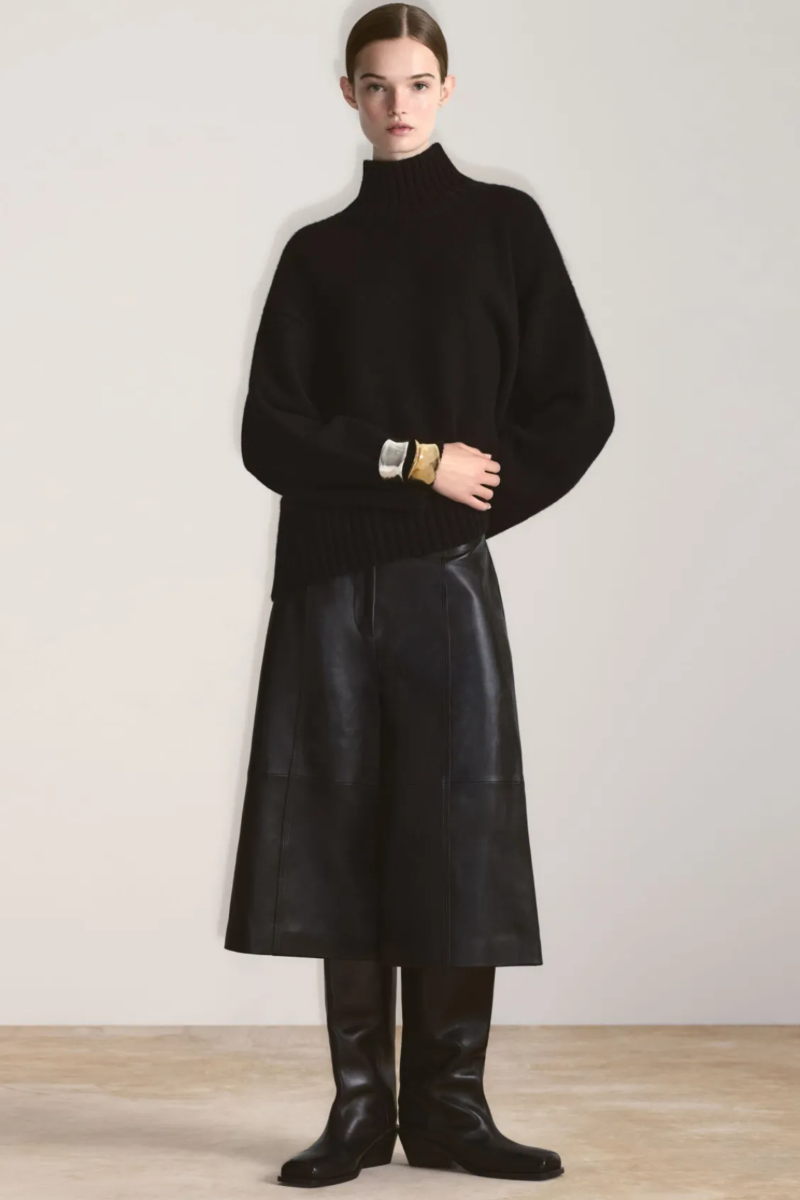 COS CHUNKY PURE CASHMERE TURTLENECK SWEATER-Women Cashmere | Sweaters & Cardigans