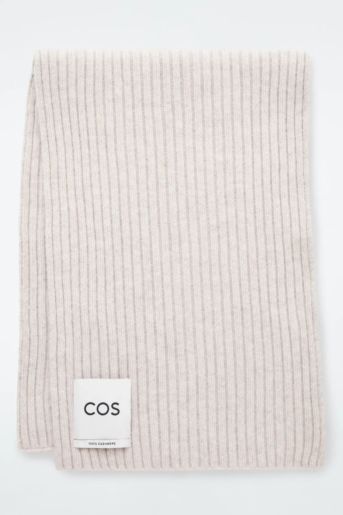 COS CHUNKY RIBBED PURE CASHMERE SCARF-Women Hats & Scarves | Cashmere