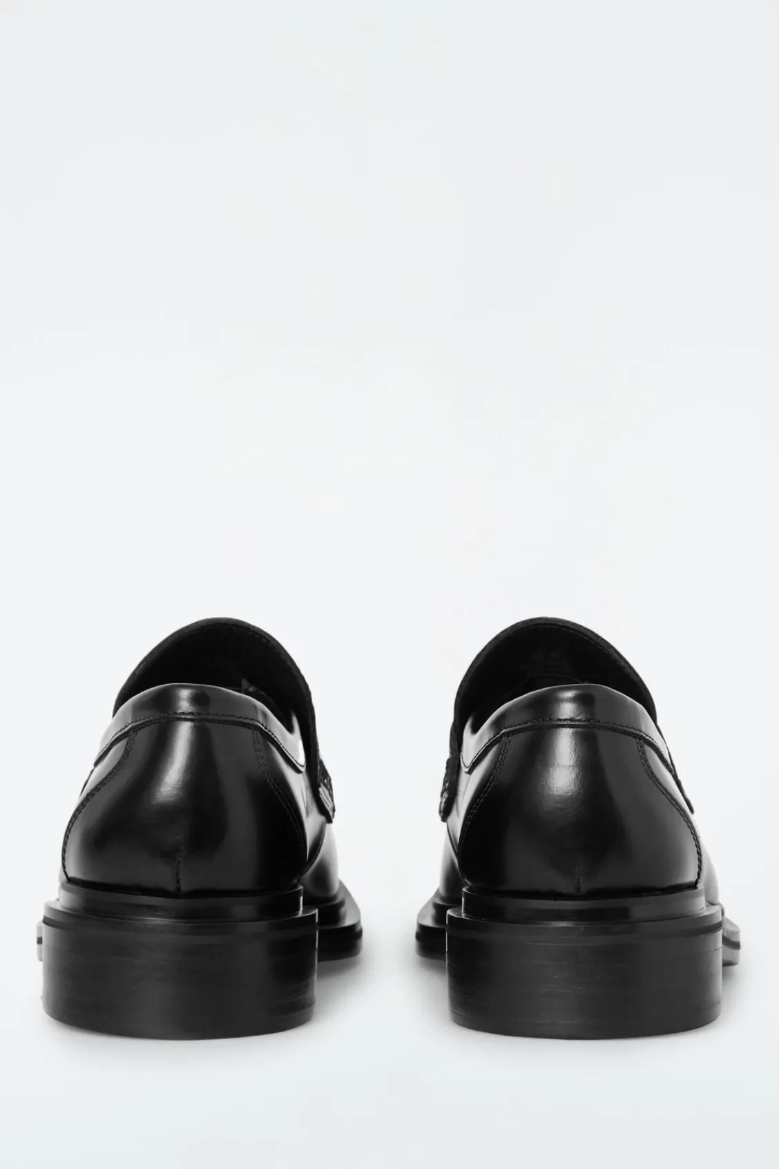 COS CHUNKY SQUARE-TOE LEATHER LOAFERS-Women Shoes