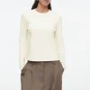 COS CLEAN CUT REGULAR LONG-SLEEVED T-SHIRT-Women T-Shirts | Tops