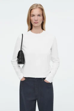 COS CLEAN CUT REGULAR LONG-SLEEVED T-SHIRT-Women T-Shirts | Tops