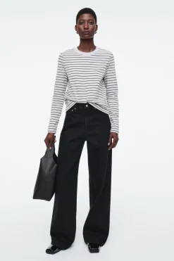 COS CLEAN CUT REGULAR LONG-SLEEVED T-SHIRT-Women T-Shirts | Tops