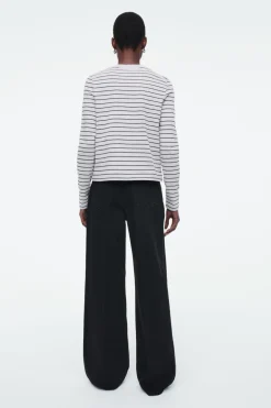 COS CLEAN CUT REGULAR LONG-SLEEVED T-SHIRT-Women T-Shirts | Tops