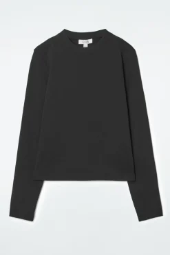 COS CLEAN CUT REGULAR LONG-SLEEVED T-SHIRT-Women T-Shirts | Tops