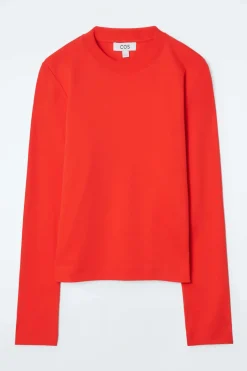 COS CLEAN CUT REGULAR LONG-SLEEVED T-SHIRT-Women T-Shirts | Tops