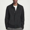 COS COLLARED COTTON-JERSEY JACKET- Shirts | Coats & Jackets